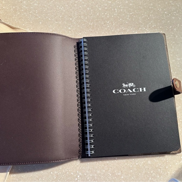 Coach Brown Monogram Notebook Cover - Picture 3 of 5